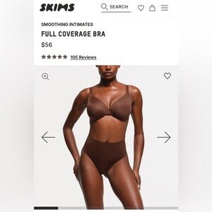 [Skims] NWT Smoothing Full Coverage Lightly Lined Bra